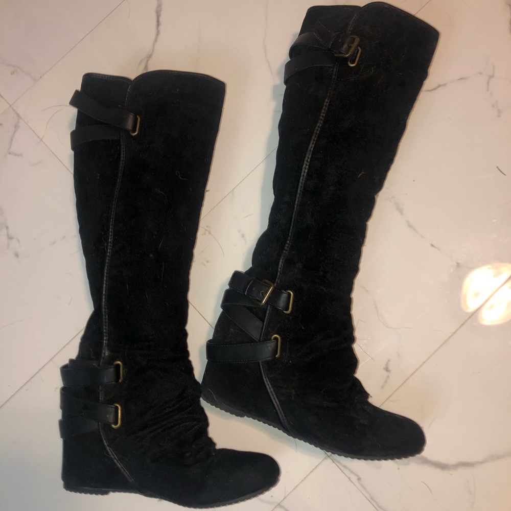 Aldo suede wedge boots